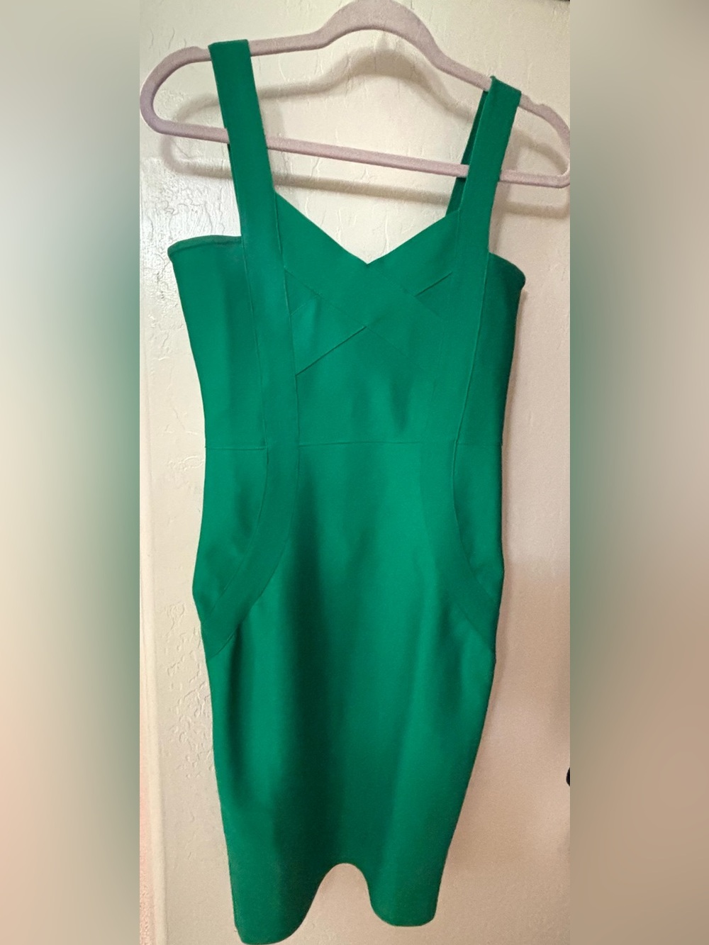 Fashion Nova Emerald Green Midi Sheath Dress